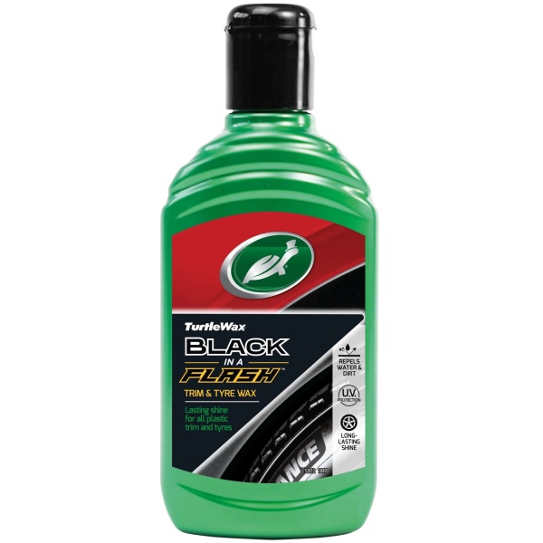 Turtle Wax Black In A Flash Solutie Dressing Luciu Plastic Exterior Si Anvelope 300ML FG52791